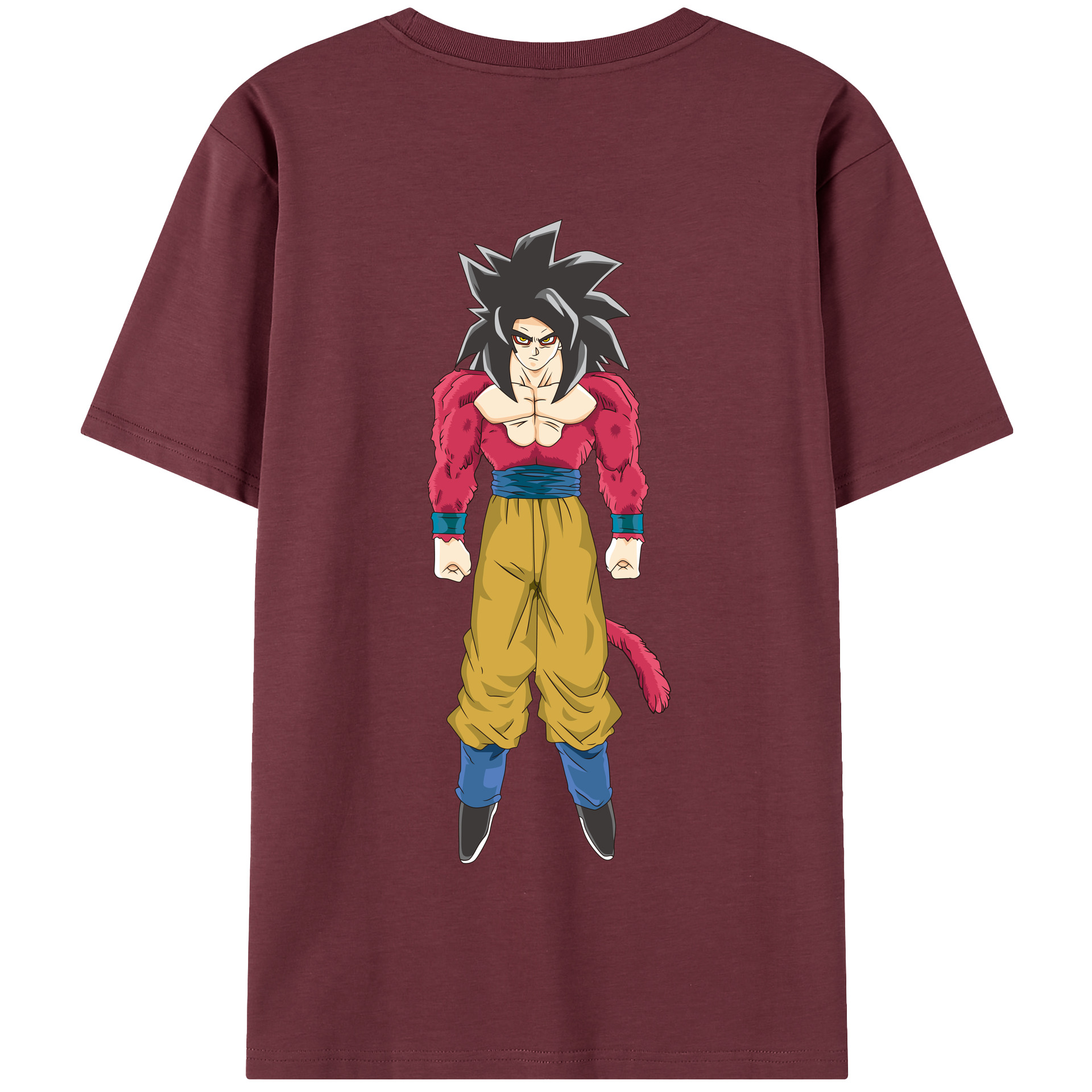（画像用） ドラゴンボール 孫悟空（そん ごくう）Son Goku カカロット DRAGON BALL Kakarotto 綿100％半袖Tシャツ（背面プリント）